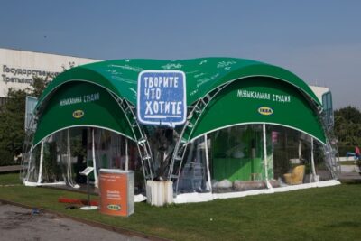 покраска шатра